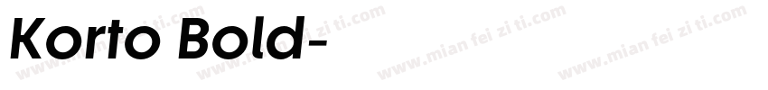 Korto Bold字体转换